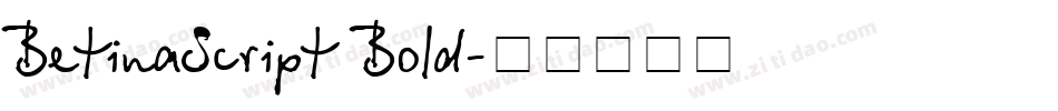 BetinaScript Bold字体转换